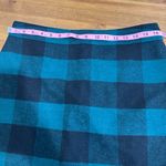 J.Crew  Mini Teal and Black Checkered A-Line Skirt Photo 6