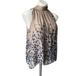 Via Signoria Silk Racerback High Neck Silk Top, Sz S Photo 6