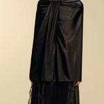 Marina Moscone faux leather Twist Capelet NWT Black Photo 1