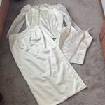 Jovani  Ivory Satin Three Piece Skirt Set SIZE 14 Photo 0