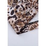 LEOPARD PRINT QUARTER ZIP PULLOVER POCKETED HOODIE SIZE XL (16 Photo 8