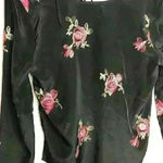 Lucca Couture Lucca Black Embroidered Long sleeve top‎ Sz S Photo 4