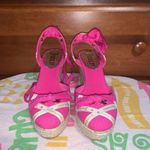 Juicy Couture Malinda Fuchsia Canvas Angel/Gold Ribbon Espadrille New in Box Photo 1