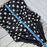 J.Crew Gemma ruched bandeau one-piece in dot print BX701 14 NWT Black Beige Photo 9