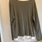 HALLOWEEN L/S GREY HEATHERED TEE SHIRT WHITE BUILT IN COLLAR & BOTTOM HEM Gray Size XL Photo 2