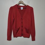 G. Label By Goop The Signature Cardigan Silk Cashmere Red Sz XS Holiday Luxury Photo 2