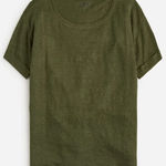 J.Crew Green Boxy Short Sleeve T-Shirt NEW with tags Size Small linen Photo 0