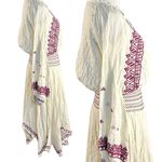 Free People Vintage Bohemian Witchy Gauze Folk Art Midi Dress XS Renaissance Photo 7