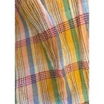 Loft Madras Plaid Ruffle Sleeve Tiered Smocked Feminine Midi Dress Size S Photo 5