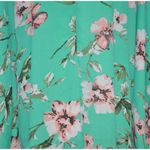 Eleven Oaks Mint Green & Pink Floral Open Front Poncho Cardigan Kimono Ladies M Size M Photo 8