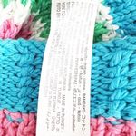 NEW Zara Cotton Blend Blue Green Pink Stripe Crochet Sweater Knit Crop Tank Top Photo 2