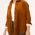 J.Crew  NWT $110 Cotton Stretch Corduroy Shirt-Jacket in Golden Brandy | Sz S Photo 0
