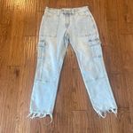 Kancan Winston high rise cargo light wash jeans 7/27 Blue Photo 2