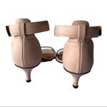 Givenchy Nadia Ankle Strap Kitten Heel Nude Leather Sandals Size 37 Photo 2