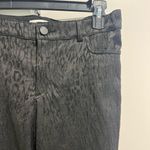 Alice + Olivia Leopard Print Black Boot Cut Jeans Pants Photo 2