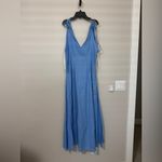 Petal & Pup Lainey Tie Strap Cotton & Linen Maxi Dress Size L Blue Size L Photo 2
