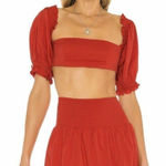 We Wore What  COCO SOLID OBE RUBY RED TOP WOMENS SEXY CROPPED XS Photo 0