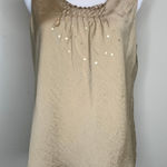 Coldwater Creek  Tan Shell Sequin Embellishment Sz M 10-12 Photo 0