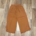 Umgee  Linen Blend Elastic Waist Ruffle Hem Pants Photo 4