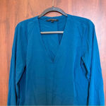 W118 By Walter Baker Teal Wrap Back Blouse Size Medium Blue Photo 2