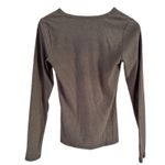 Old Navy NWT  Plush Tee Women’s Medium Grey Ribbed V Neck Long Sleeve Fleece Photo 1