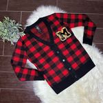 Disney  Mickey Mouse X Forever 21 Checkered plaid Cardigan 90th anniversary sz SM Photo 2