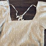 Moon River Tiered Clip Dot Midi Dress Beige Size XS Photo 6