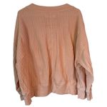 American Eagle AE  AE Big Hug V-Neck Waffle Sweater/Sweatshirt Pink Oversized XS Photo 9