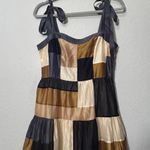 Ulla Johnson NEW  Minerva Patchwork Midi Dress Blue Gold Sz 8 Editorial Soft Girl Photo 12