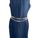 Jones Studio Separates Sleeveless Dress Black Size 12 NO BELT Pleated Neckline Photo 0