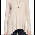 Harlowe $ Graham Harlowe & Graham Tan/Cream Light Weight Long Sleeve Sweater Size Extra Small Photo 0