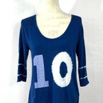 Free People  We the Free Graphic tie-dyed Cotton Blue White Tee Size S Photo 2