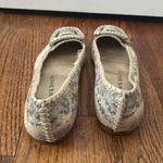 Jack Rogers  Belle Buckle Python Printed Leather Flats Size 9.5 Cream Python Photo 3