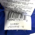 Max and Cleo Satin Mini Cocktail Dress Rosette Spaghetti Strap Size 10 Blue Prom Photo 8