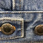 Schaefer Outfitter Men’s Small Women’s Medium Denim Jacket Leather Collar Blue Photo 3