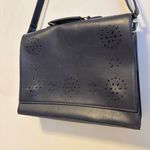 Ecosusi Faux Leather Messenger Briefcase Satchel Book Bag Navy Blue Large Size Photo 2