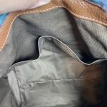 Sundance  Maple Glen Teddy Plaid Tote Bag Felted Textured Pebbled Leather Green Photo 4