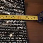 Inddus Black Silk Blend Sequin Sleeveless Scoop Neck Crop Top S/M Photo 6