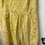 Rabbit Rabbit Designs Yellow Floral Sleeveless Fit Flare Dress Size Medium Photo 3