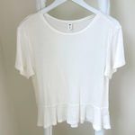 BP Nordstrom XS White Flowy Tee Photo 0