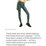 Good American Khloe Kardashian Sleek Shiny Ribbed High Rise Leggings Size 1 New Photo 2