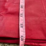 One Teaspoon Red Buttery Leather Mini Skirt belted elastic waist AU 8/ US 4 Photo 3