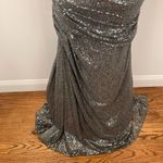 La Femme NWT  Sequined Shirred Sweetheart Neckline Trumpet Dress Size 14 Photo 3