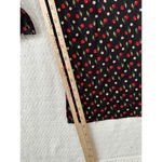 Vintage Ms Choice Womens 10 Romper Jumpsuit 90s Floral Black Red Short Sleeve US Photo 7