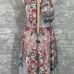 Anthropologie  Floreat  Castle Lake Nautical Halter Silk Dress Photo 5