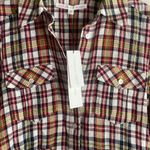 Veronica Beard Corrine Dress Plaid Shirt Dress Red Multi Photo 4