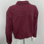 American Eagle  Cropped Flannel in Red Small Photo 6