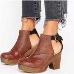 Free People Amber Orchard Clogs Two Tone Brown Leather Boho Classic Size 9.5/ 40 Photo 3