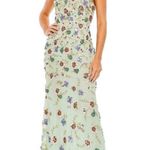 Mac Duggal  10890 Prom Green Embellished Spaghetti Strap Lace Up Gown Size 2 Photo 0