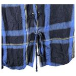 Cloth & Stone Black Blue Plaid Tie Corset Back Long Sleeve Size Small Photo 6
